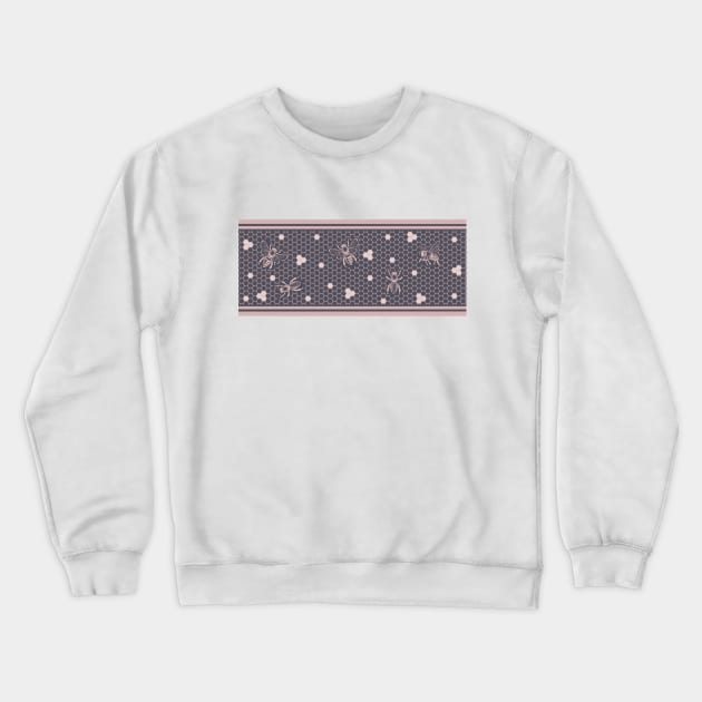 Bee honeycomb Crewneck Sweatshirt by KiraVermillion